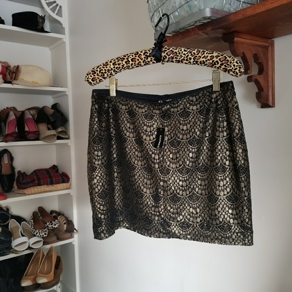 Express Dresses & Skirts - NWT - Sexy Shimmery Lace Mini Skirt